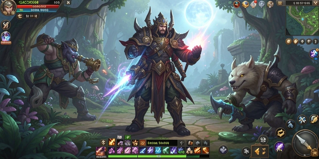 Gameplay GACOR668 menampilkan pertarungan epik dan dunia fantasi yang luas.