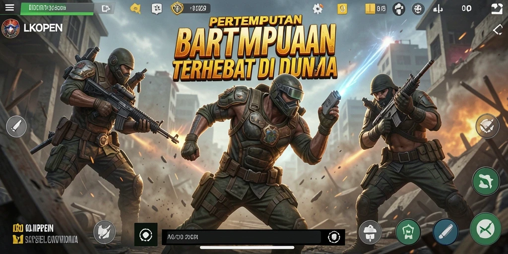 Gameplay seru dari LKOPEN dengan pertarungan Battle Royale yang mendebarkan.