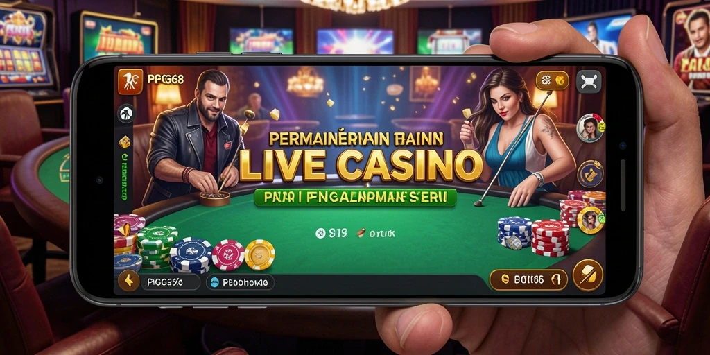 Tampilan mendebarkan gameplay Live Casino di PGG68.