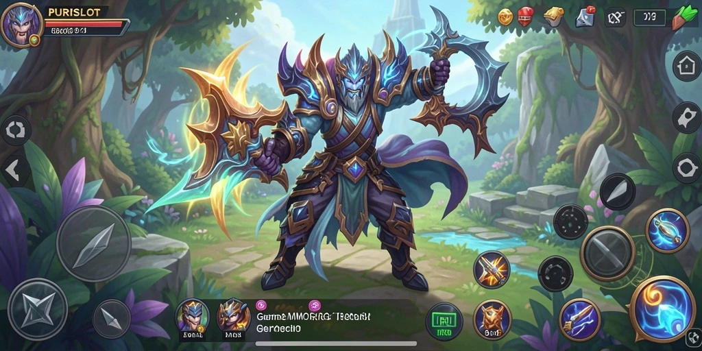 Tampilan gameplay yang mendebarkan di dunia MMORPG PURISLOT.